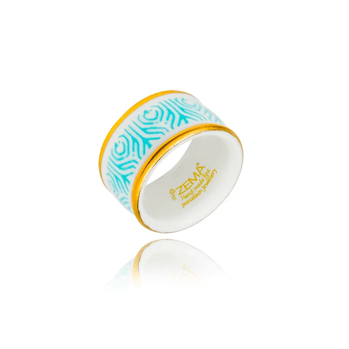 Dubai Türkiz-Arany Gyűrű
